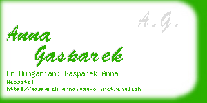 anna gasparek business card